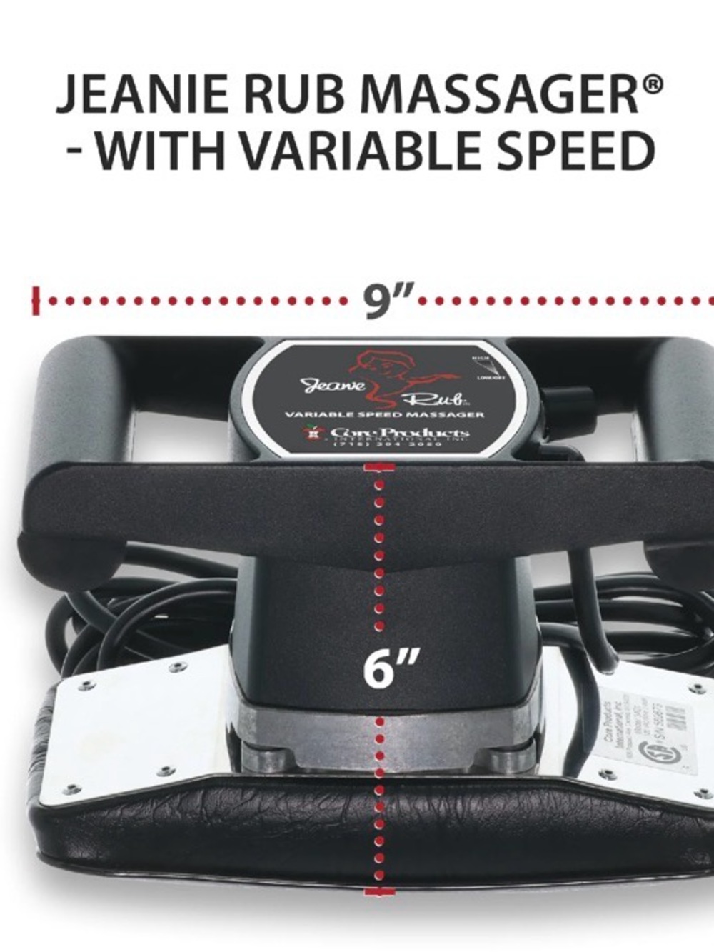 Jeanie Rub Variable Speed Massager - Black - Picture 2 of 12